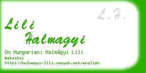lili halmagyi business card